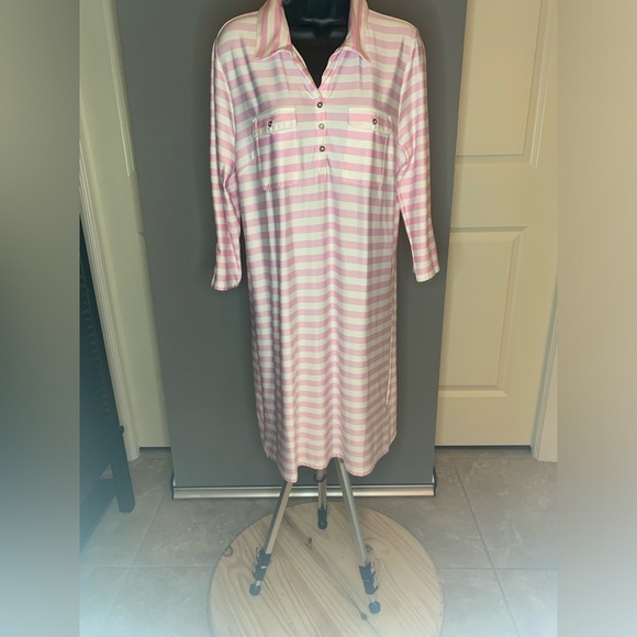 Pink Stripe Knit Dress - Picture 2 of 3